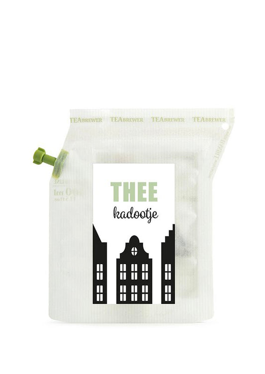 Thee Kadootje in stijlvolle verpakking met Nederlandse grachtenpanden