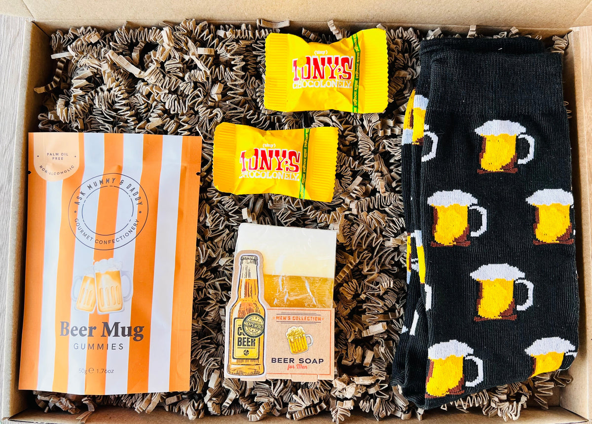 vaderdag brievenbus cadeau bier sokken chocolade giftbox
