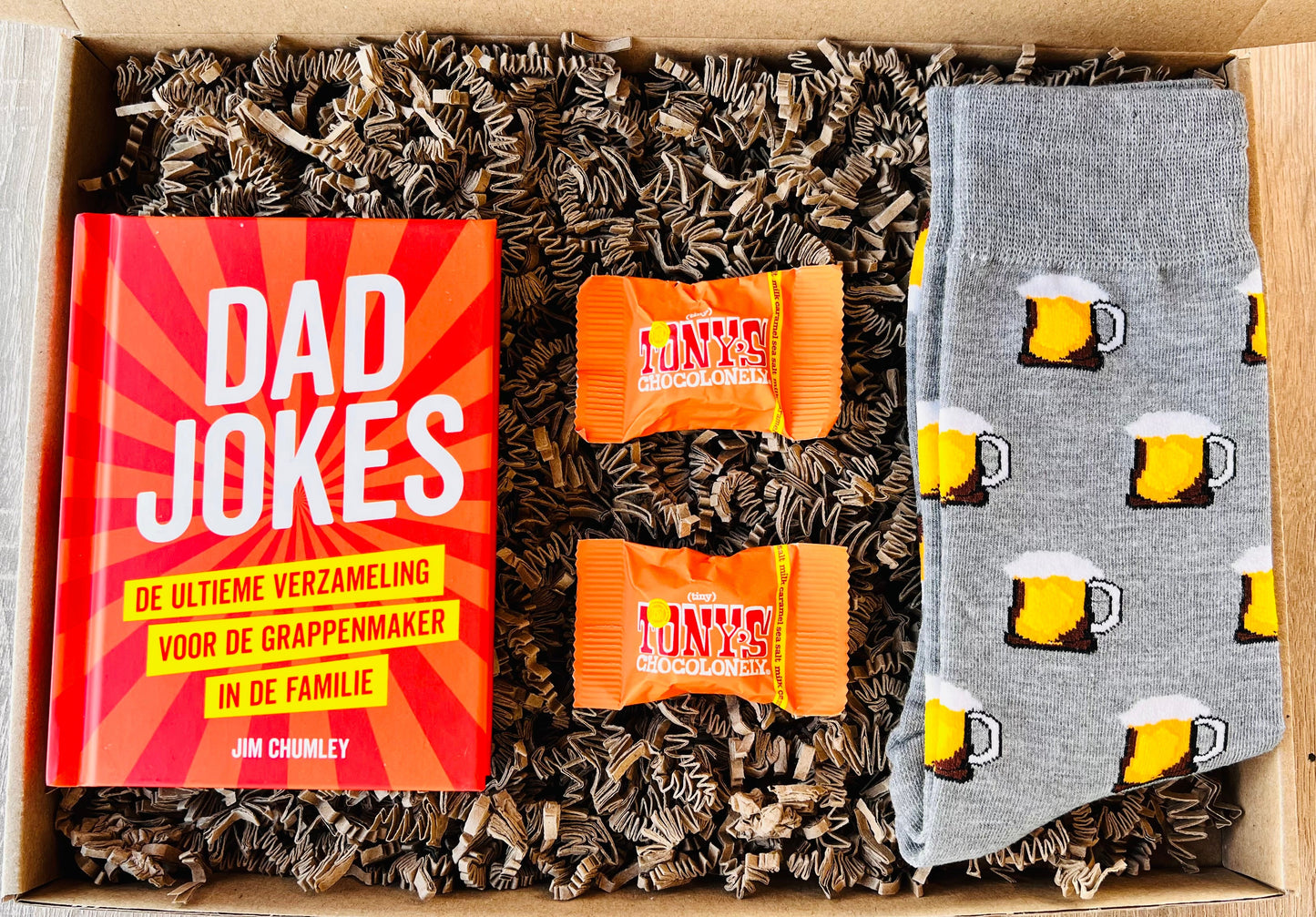 vaderdag brievenbus cadeau dad jokes sokken chocolade

