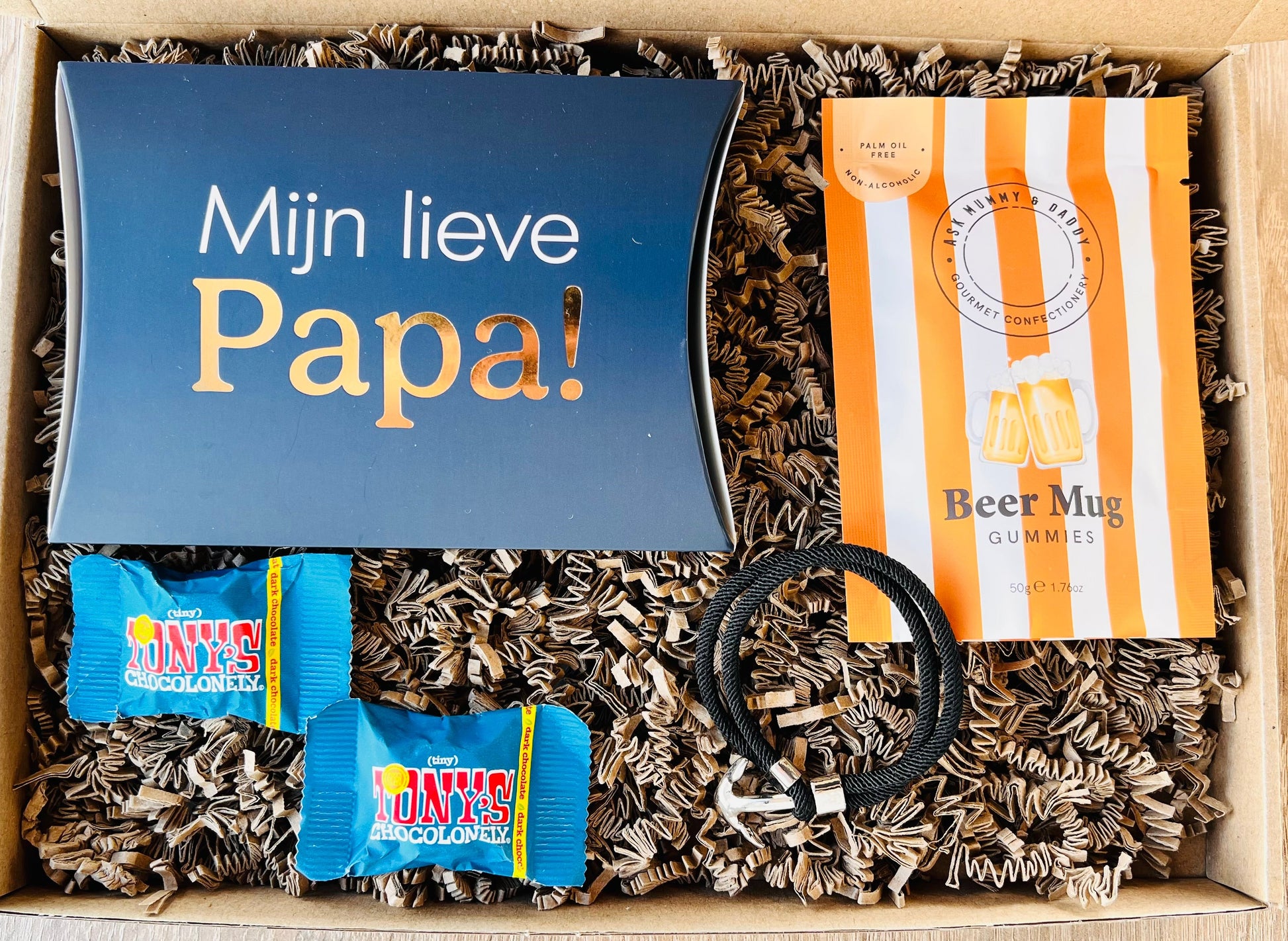 vaderdag brievenbus cadeau papa armband chocolade
