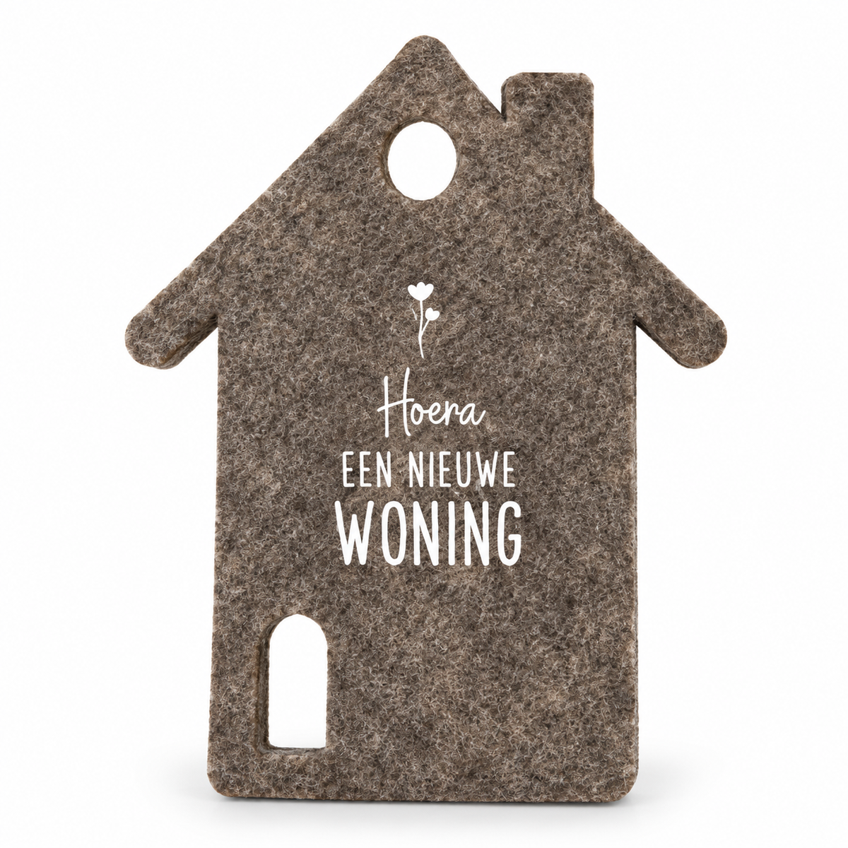 Vilten onderzetter als decoratief woonaccessoire voor een mok, glas of kopje.