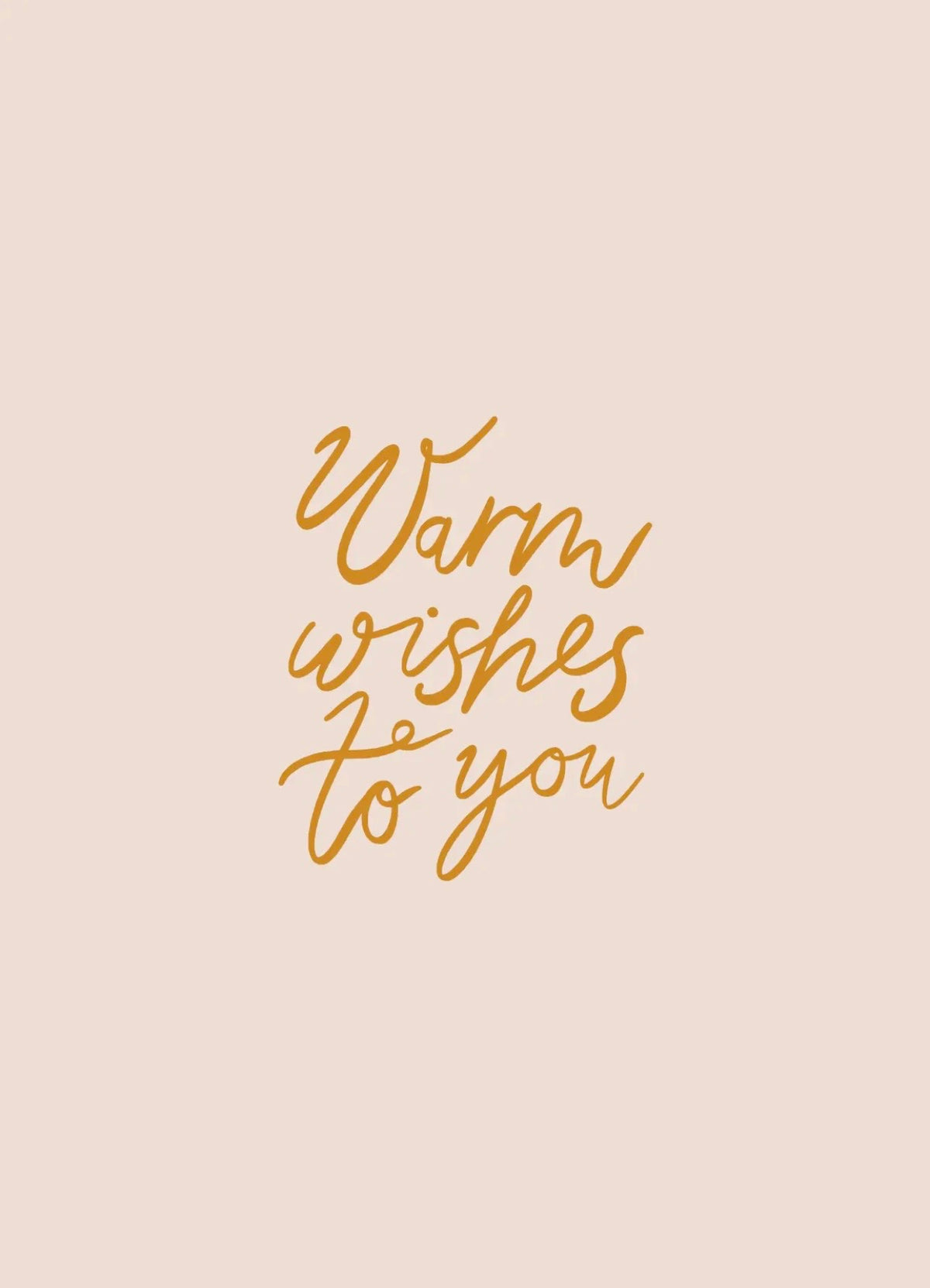 Warm wishes to you kaart A6 met envelop stijlvolle wenskaart
