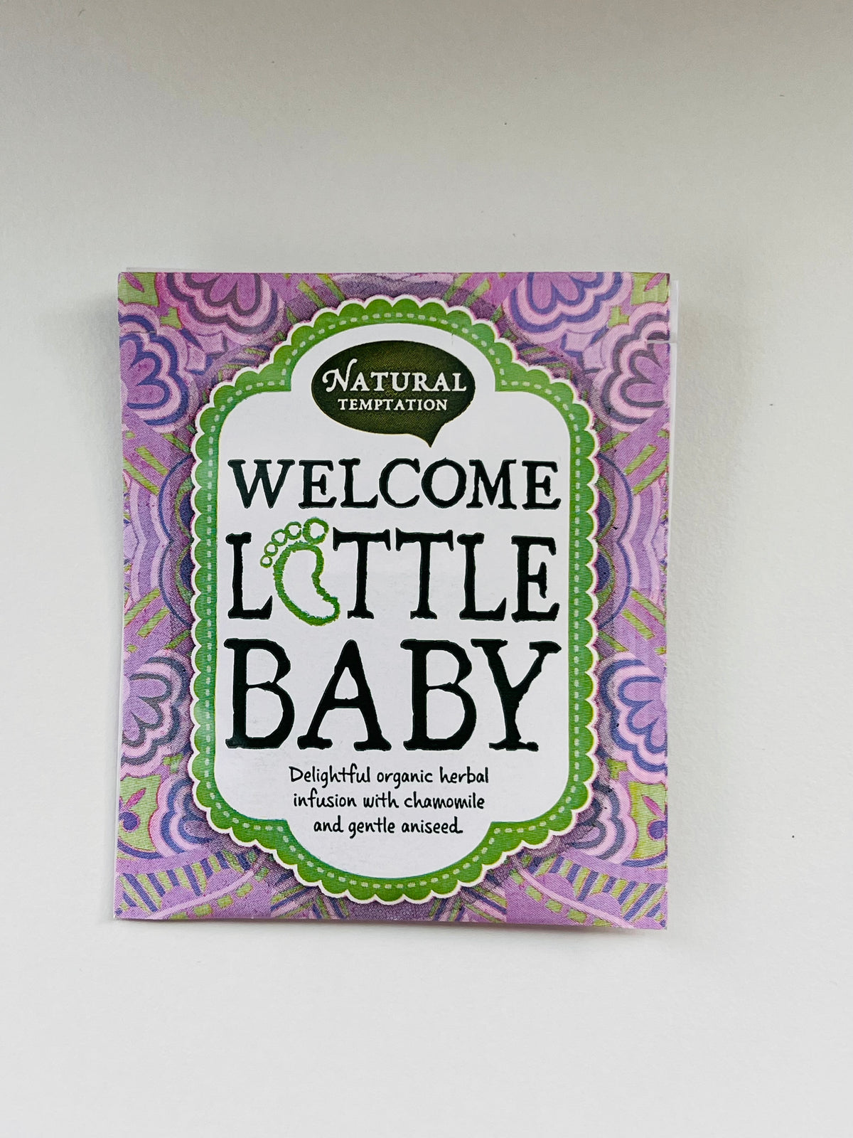 Welcome Little Baby Tea – 2 schattige theezakjes als kraamcadeau, perfect voor cadeauboxen
